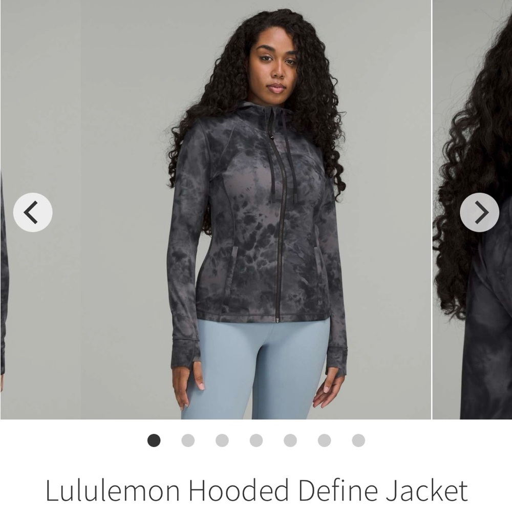Lululemon Nulu Define Jacket Size 6 Diamond Dye Grey NWOT